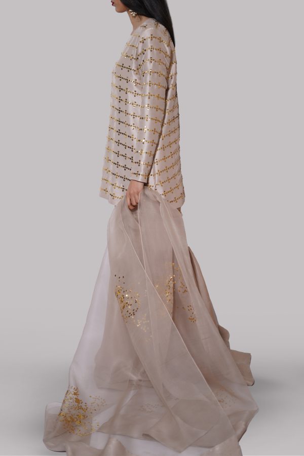 French Oak Embellished Raw Silk Set - Image 2