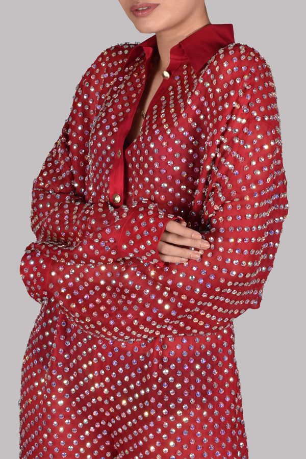 Tango Red Embellished Set - Image 4