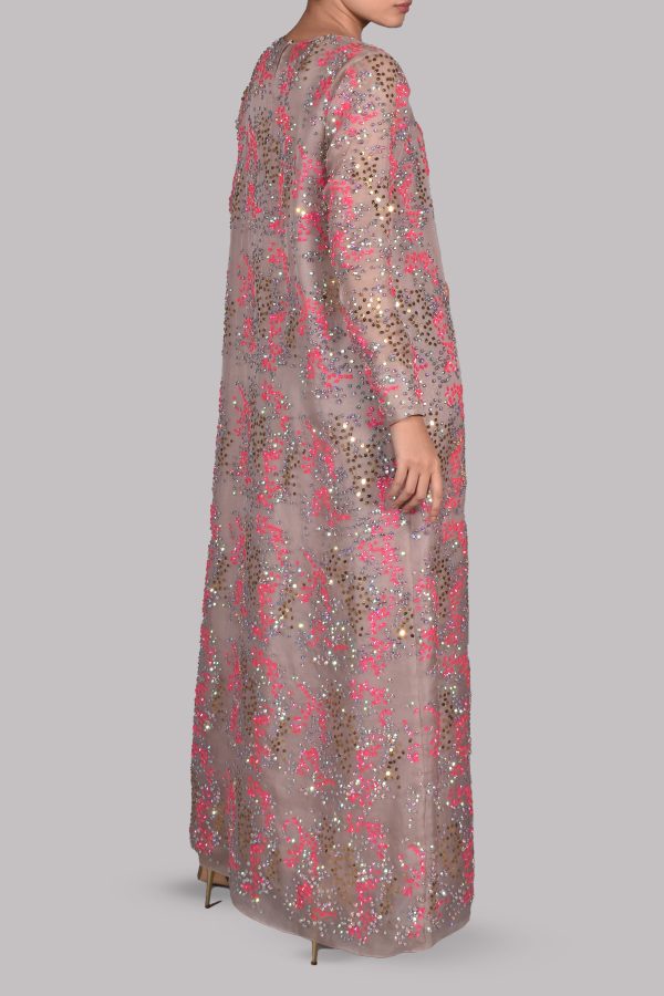 Silver Grey Embellished Maxi - Image 2